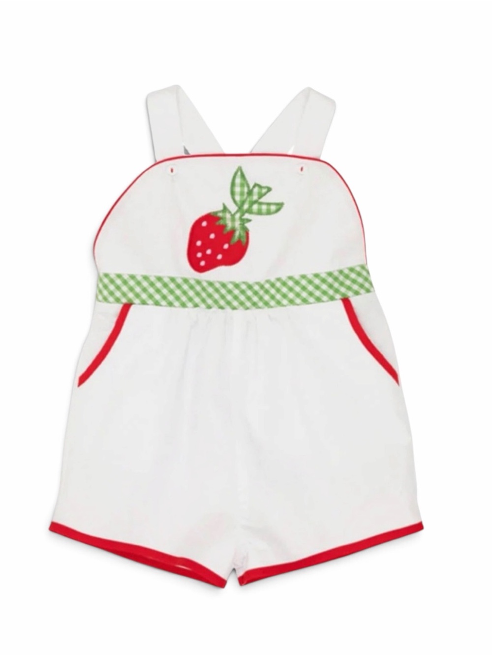 The Beaufort Bonnet Company Strawberry Ruthie Romper NWT 2T